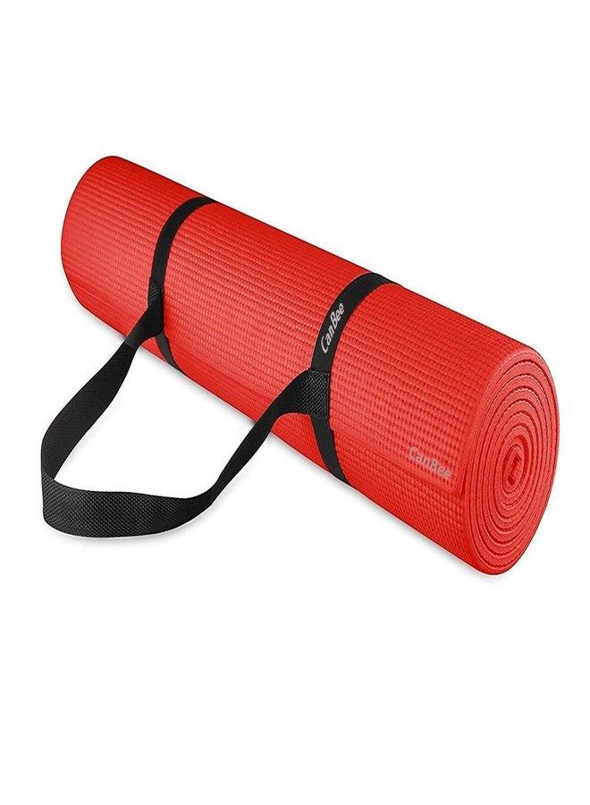 Canbee بساط يوغا متعدد الألوان من كانبي، سمك 4 مم، مصنوع من مادة إيفا، مقاس 2 × 6 قدم، مزود بحزام تعليق. - Image 1