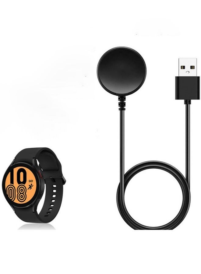 1M USB Replacement Watch Charging Cable Suitable For Samsung Galaxy Watch 5 Pro / Galaxy Watch 5 / Galaxy Watch 4 / Galaxy Watch 3 / Galaxy Watch Active 2 / Galaxy Watch Active 1 Black - Image 1