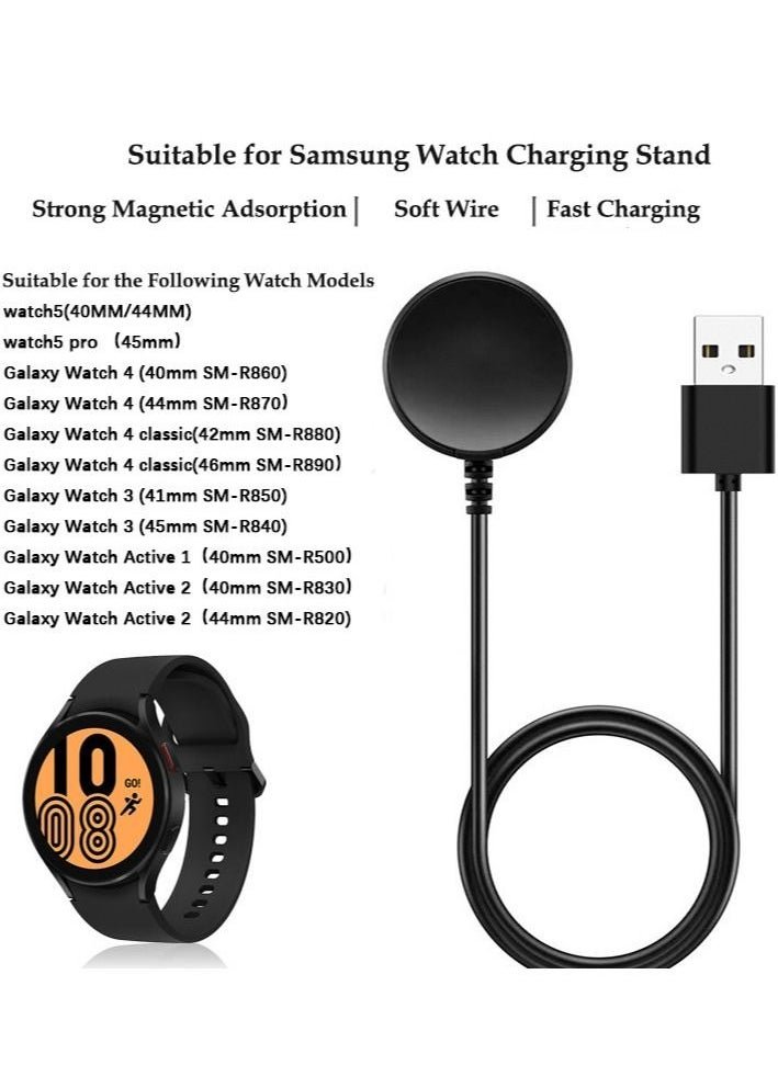 1M USB Replacement Watch Charging Cable Suitable For Samsung Galaxy Watch 5 Pro / Galaxy Watch 5 / Galaxy Watch 4 / Galaxy Watch 3 / Galaxy Watch Active 2 / Galaxy Watch Active 1 Black - pzsku/Z4CCA58CCAF784EED4F9FZ/45/_/1709800827/2af35963-1f8c-4ee1-bded-9c89439b5d45