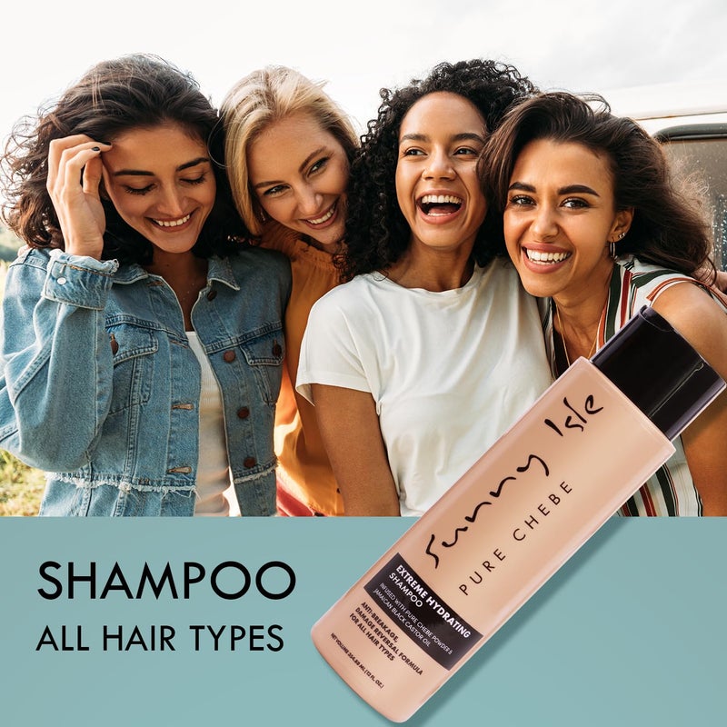 Sunny Isle Pure Chebe Extreme Hydrating Shampoo 12oz | Anti-Breakage, Damage Reversal Formula | Infused with Pure Chebe Powder & Jamaican Black Castor Oil | All Hair Types - Image 2