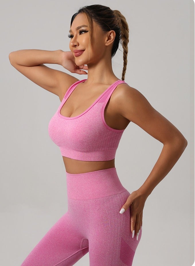 3 Piece Workout Sets for Women Butt Lifting Leggings with High Impact Sports Bra Gym Shorts - Image 4