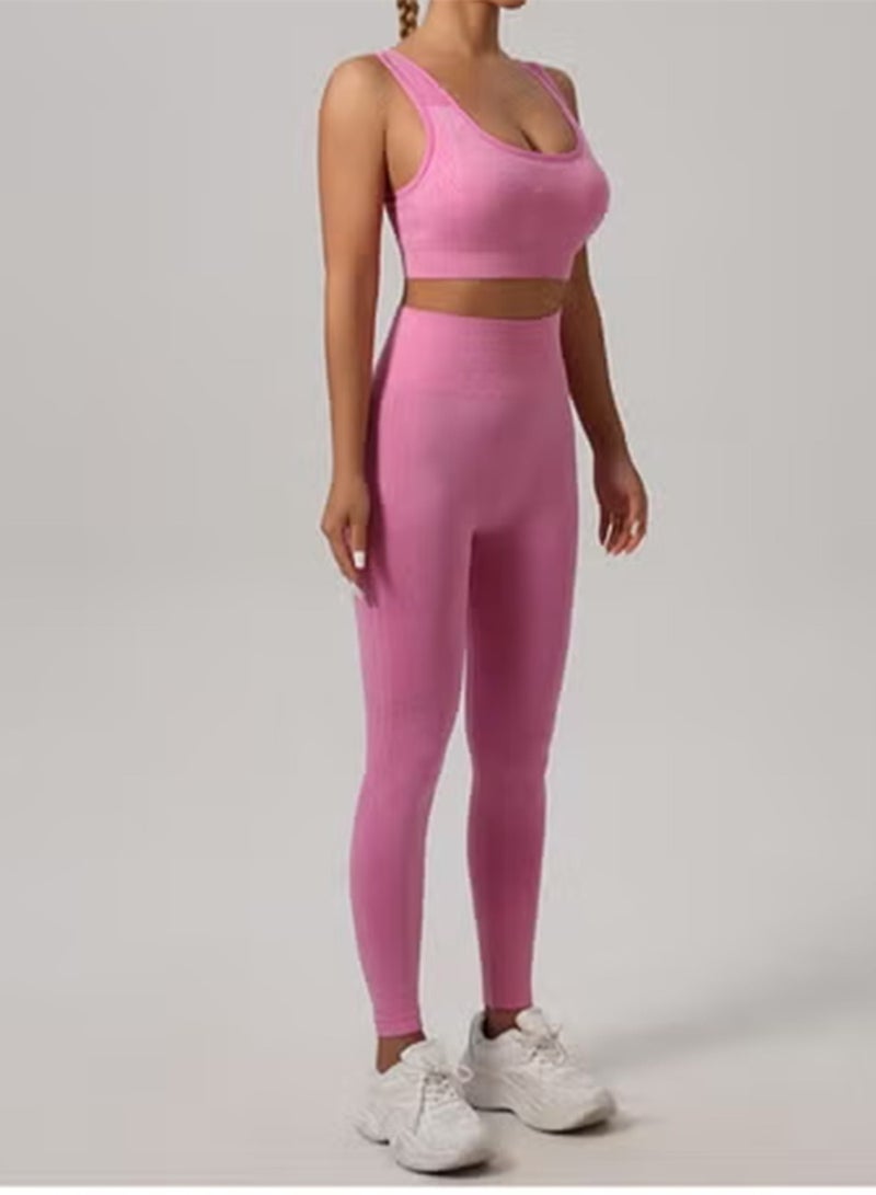 3 Piece Workout Sets for Women Butt Lifting Leggings with High Impact Sports Bra Gym Shorts - Image 3