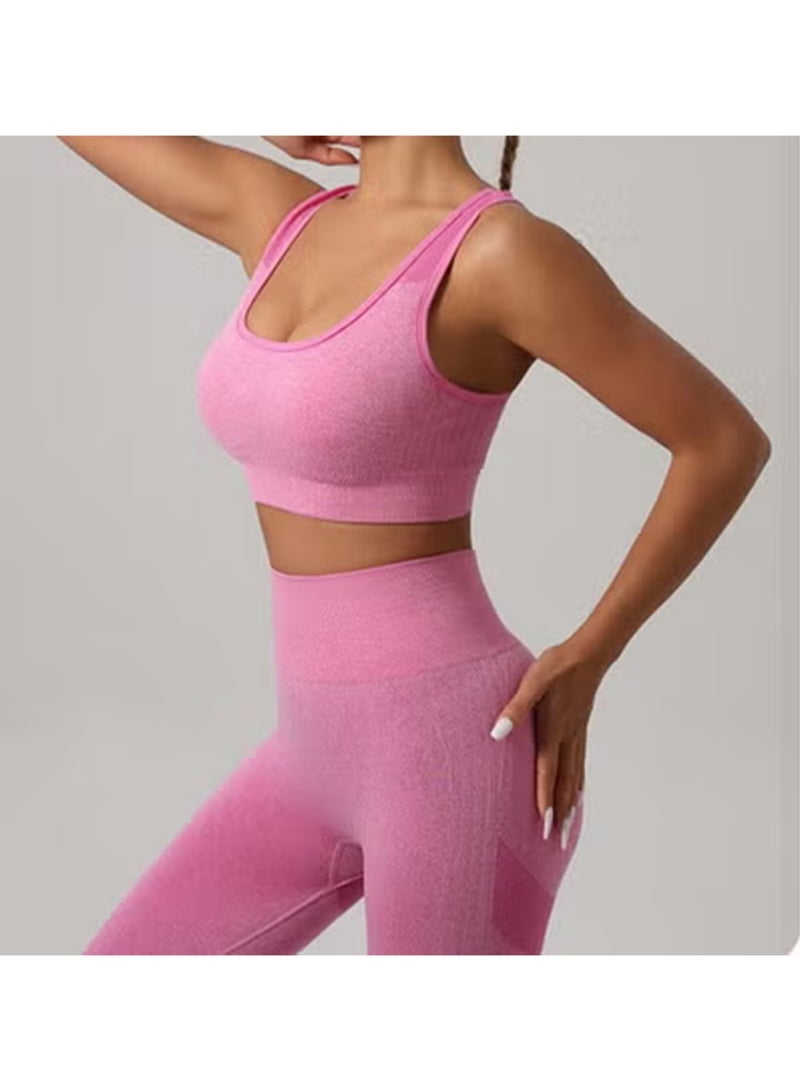 3 Piece Workout Sets for Women Butt Lifting Leggings with High Impact Sports Bra Gym Shorts - Image 4