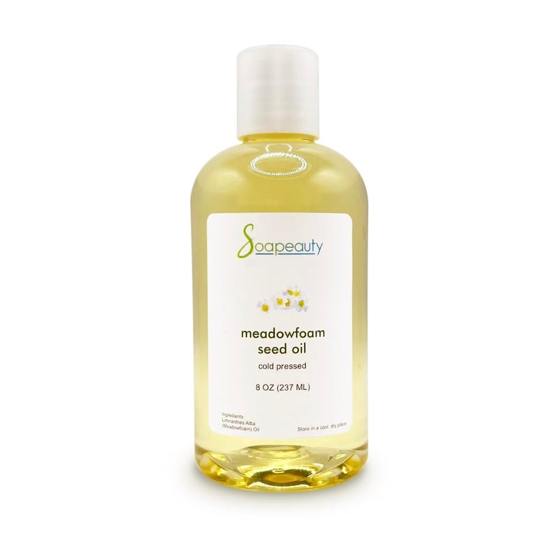 Soapeauty MEADOWFOAM SEED OIL Cold Pressed Unrefined 100 Pure Natural Meadowfoam Seed Oil for Face Hair Moisturizer for Skin Promotes Hair Growth Balms 8 fl oz