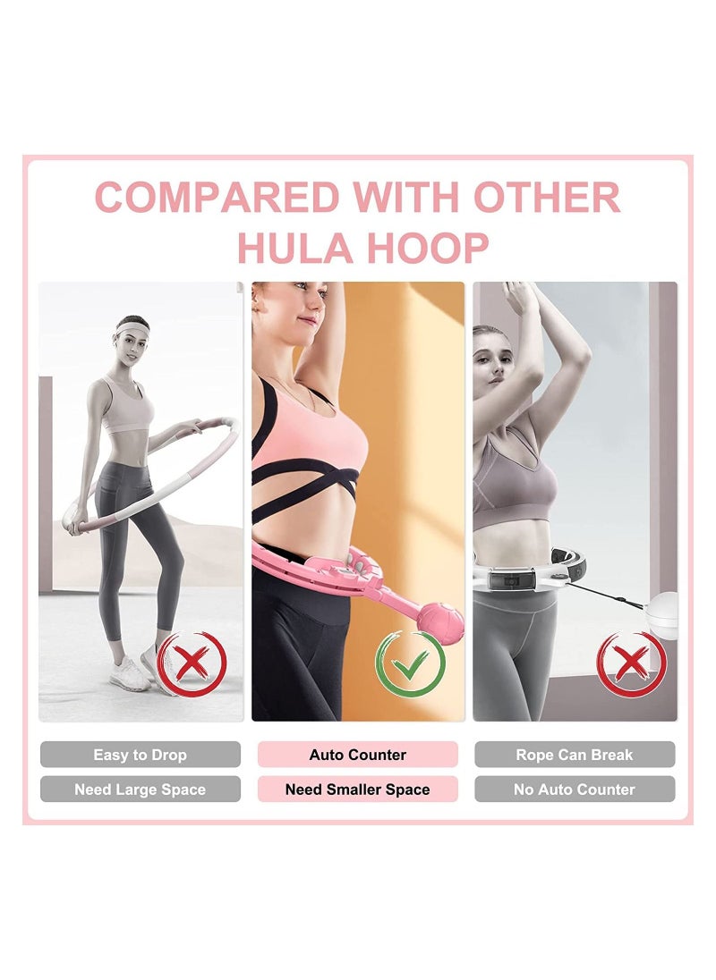 Arabest - Smart Hula Hoop, Hula Hoops for Adults Weight Loss Plus Size, Weighted Hula Hoop for Easy Removal Adjustable Massage with Smart Counter, Infinite hoop Adjustable Auto-spin Ball Weight - Image 1