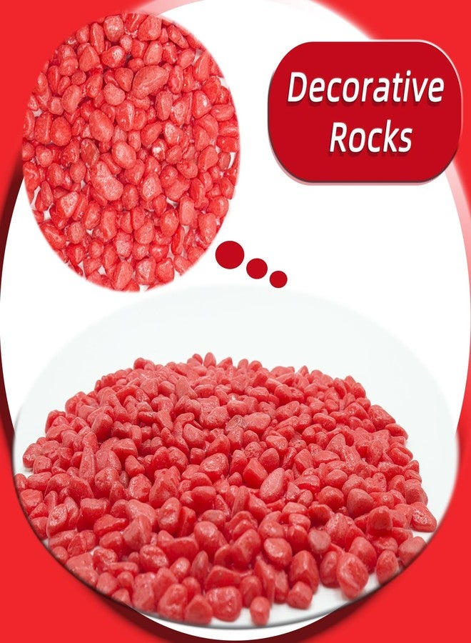 TACOLO Red Pebbles for Crafts, 0.9 Pound Natural Polished Aquarium Gravel, Decorative Pebbles for Indoor Plants, Turtle Tank, Vase, Succulents Cactus, Garden Landscaping - Image 3