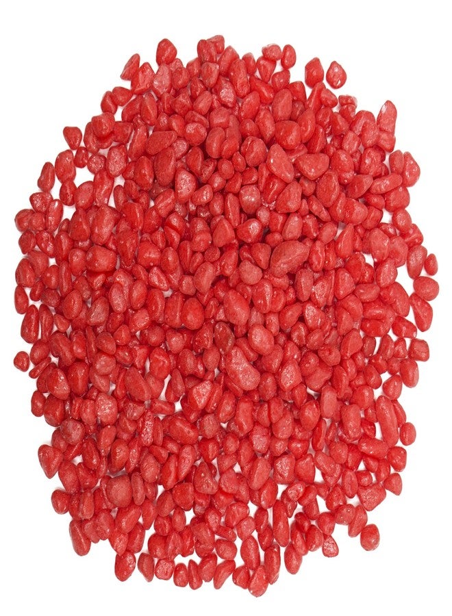 TACOLO Red Pebbles for Crafts, 0.9 Pound Natural Polished Aquarium Gravel, Decorative Pebbles for Indoor Plants, Turtle Tank, Vase, Succulents Cactus, Garden Landscaping - Image 1