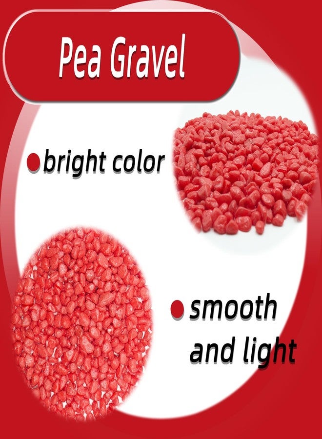 TACOLO Red Pebbles for Crafts, 0.9 Pound Natural Polished Aquarium Gravel, Decorative Pebbles for Indoor Plants, Turtle Tank, Vase, Succulents Cactus, Garden Landscaping - Image 2