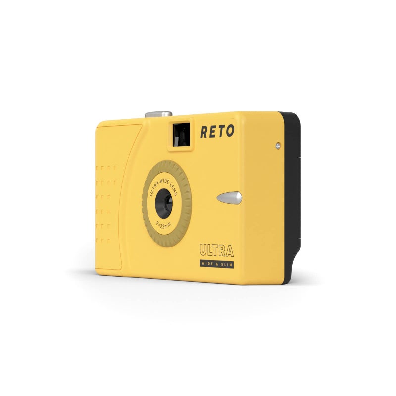 RETO Ultra Wide and Slim 35mm Reusable Daylight Film Camera - 22mm Wide Lens, Focus Free, Light Weight, Easy to Use (Muddy Yellow) - Image 2