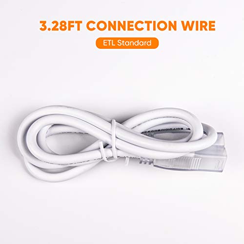 Shine Decor Connecting Parts Kit of 2 Connection Wire Cables & 1 Connector with Pin 6x10mm Single Color Proselect LED Strip Lights - Image 5