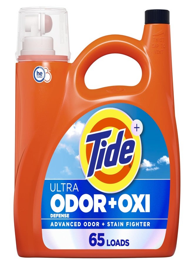 Tide Ultra Odor Defense Plus Oxi Liquid Laundry Detergent, 92 fl oz, 65 Loads, Advanced Odor and Stain Fighting Laundry Detergent Liquid - Image 1