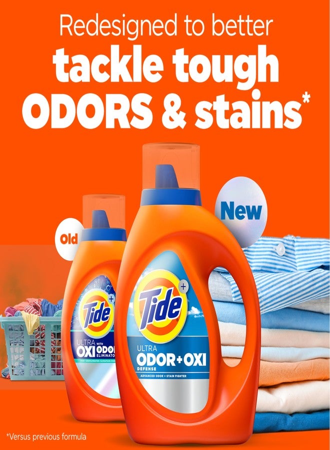 Tide Ultra Odor Defense Plus Oxi Liquid Laundry Detergent, 92 fl oz, 65 Loads, Advanced Odor and Stain Fighting Laundry Detergent Liquid - Image 2
