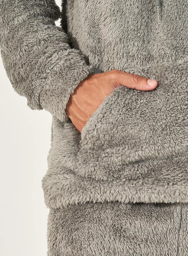 Styli Fleece Hoodie & Cuffed Joggers Set