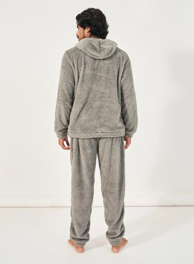 Styli Fleece Hoodie & Cuffed Joggers Set