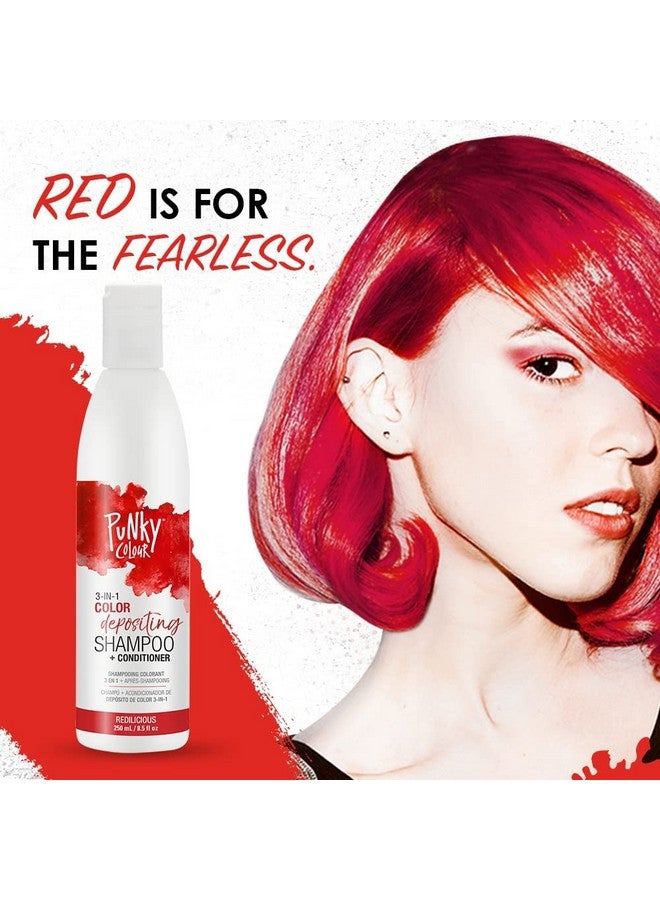 Punky شامبو وبلسم ملون 3 في 1 ريدليشس مع زبدة الشيا وفيتامين ب 8.5 أونصة يساعد على تغذية وتقوية الشعر - Image 5