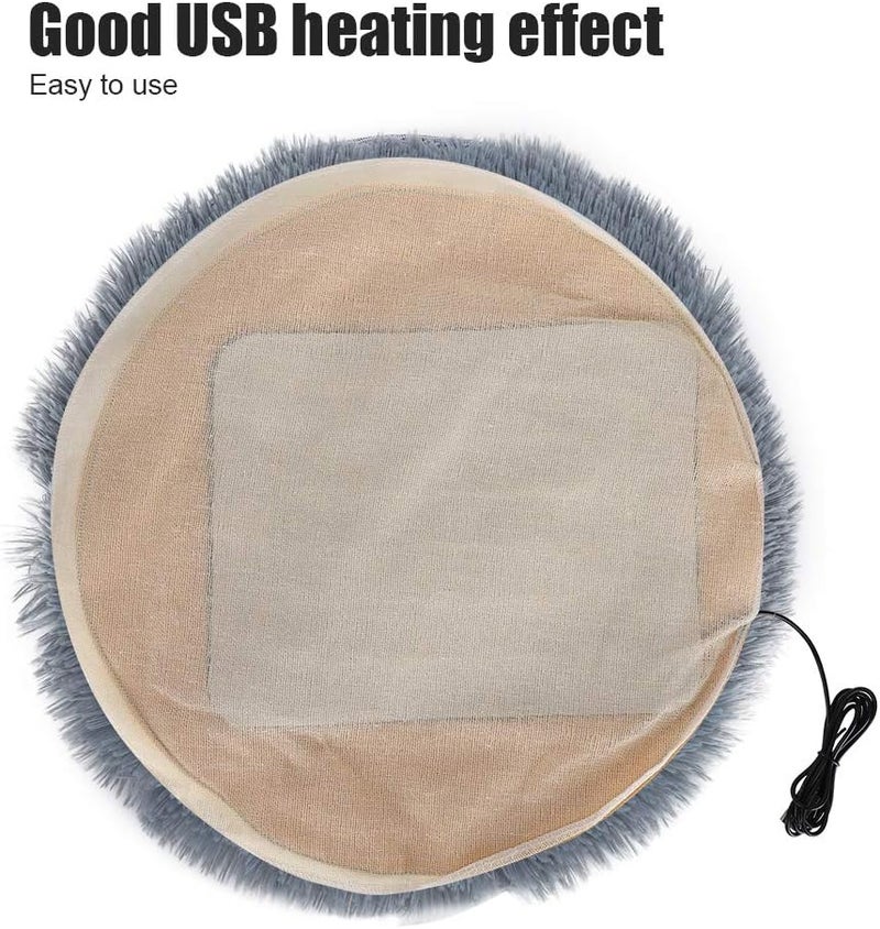 Self Warming Pet Pad, Pet Heating Plush Mat, USB Pet Heating Pad, Reusable Pet Warming Mat, Pet Bed Warmer, Washable Indoor Warming Mat, Heated Pet Mat for Small Dog Cat(Silver) - Image 3