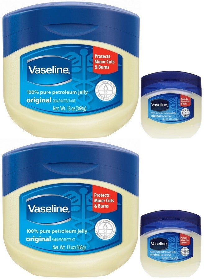 Vaseline 100% Pure Petroleum Jelly, 13 Ounce [With Bonus 1.75 Ounce] (Pack of 2) - Image 1