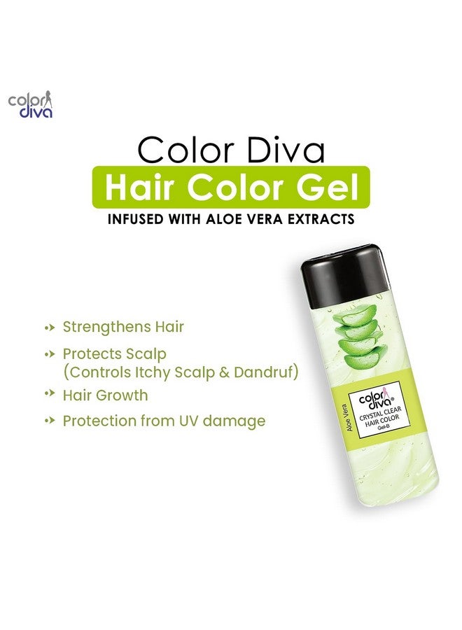 Color Diva Color Diva Crystal Clear Amonia Free Gel Hair Color, 200ml Brown, Alternate To Hair Dye Instant Result, For Men & Women, No Paraben, No PPD & NO Harmful Chemicals (Apple-Aloe Vera Gel)  - Image 2
