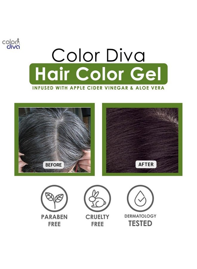 Color Diva Color Diva Crystal Clear Amonia Free Gel Hair Color, 200ml Brown, Alternate To Hair Dye Instant Result, For Men & Women, No Paraben, No PPD & NO Harmful Chemicals (Apple-Aloe Vera Gel)  - Image 5