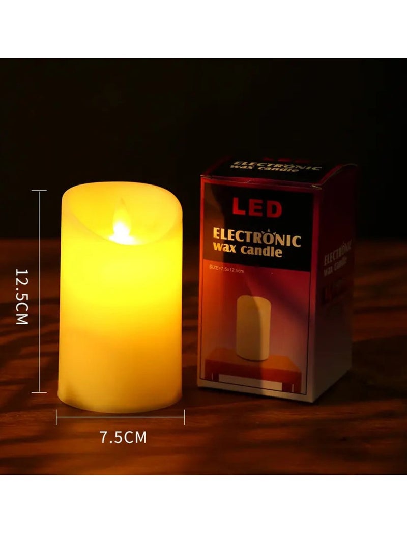 Hilalful شمعة هلالفل بدون لهب - متوسطة | تعمل بالبطارية | مناسبة لغرفة المعيشة، غرفة النوم والمساحات الداخلية | هدية مثالية للزينة المنزلية في رمضان، عيد، أعياد الميلاد، حفلات الزفاف، تدشين المنزل - Image 3