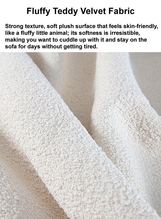 سي آند سي هوم كرسي استرخاء أنيق مستوحى من منتصف القرن الحديث بإطار خشبي منحني من خشب الجوز، وتنجيد فاخر من قماش البوكليه، ومساند ذراع منحوتة، وتصميم منخفض الارتفاع لراحة غرفة المعيشة المريحة وأسلوب داخلي راقٍ 58 × 81 × 78 سم. - Image 3