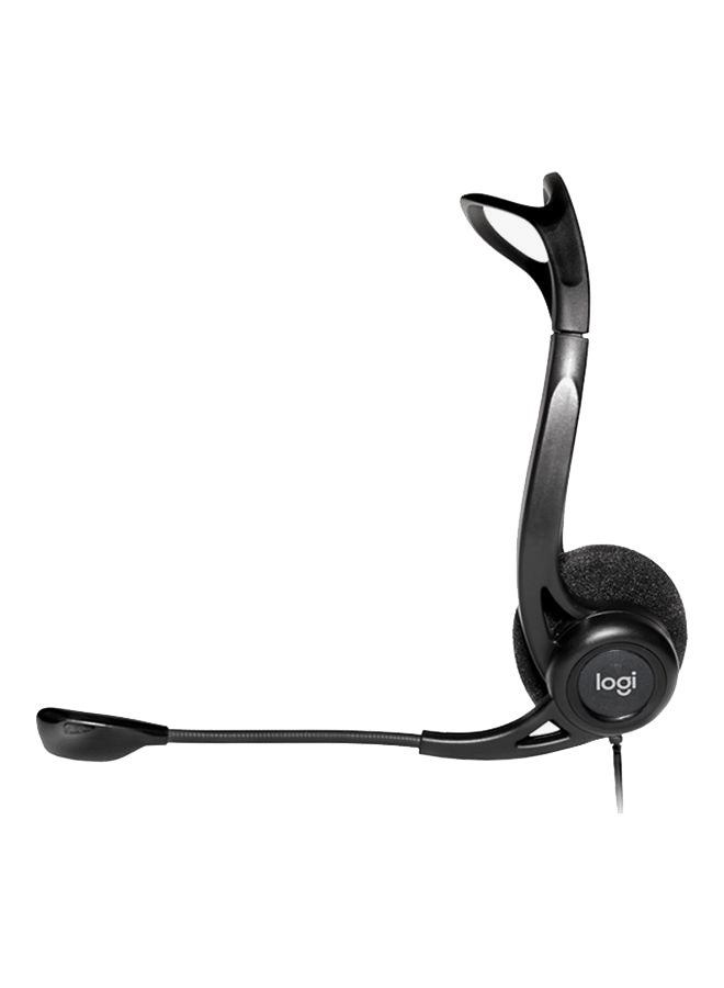 Logitech USB Headset With Microphone Black - Image 3