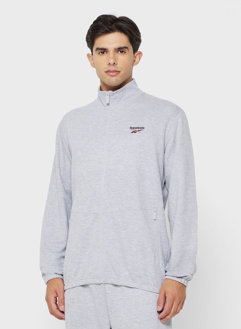 Reebok BANKS 2 COL LOGO ZIPPED 2PC TRACKSUIT - Image 3