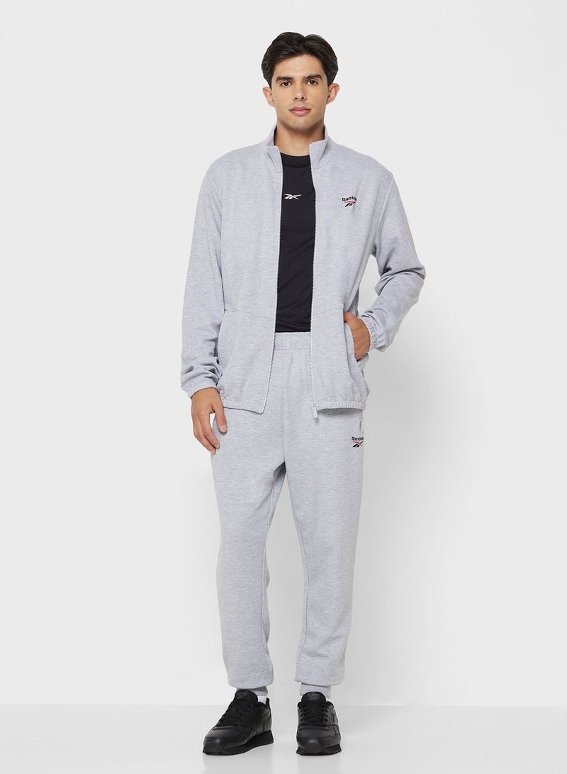 Reebok BANKS 2 COL LOGO ZIPPED 2PC TRACKSUIT - Image 5