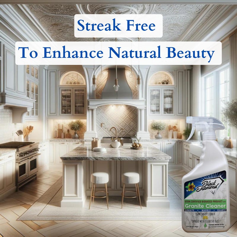Black Diamond Stoneworks Granite Counter Cleaner: USDA Certified BIOBASED- Safe for Granite and other stone countertops. Safe for food contact formula to keep your countertops looking fresh and clean! - Image 3