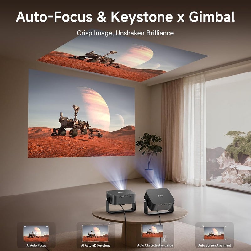 iSinbox 4K Outdoor Smart Projector with WiFi and Bluetooth - 2000 ANSI, Auto Focus, Built-in Apps - Image 5