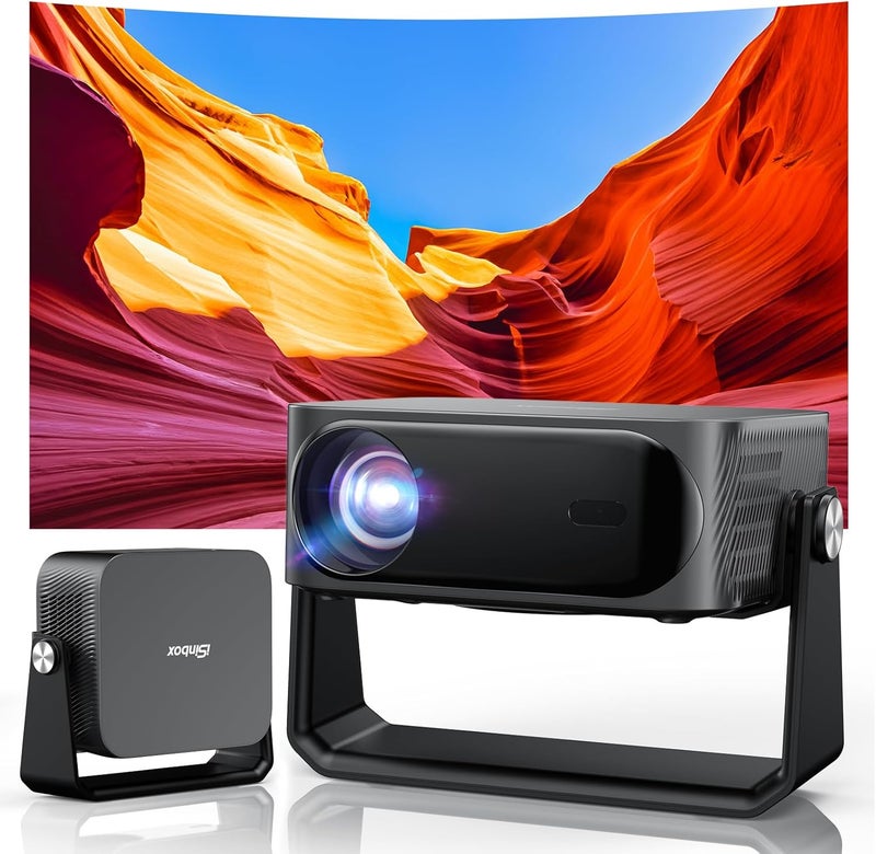 iSinbox 4K Outdoor Smart Projector with WiFi and Bluetooth - 2000 ANSI, Auto Focus, Built-in Apps - Image 1