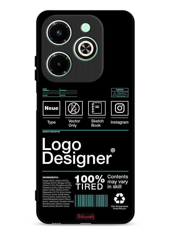 Tolwak Infinix Hot 40i 4G Protective Case Cover Logo Designer Sticker - Image 1