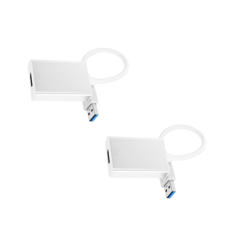 2pcs USB 3.0 to 1080P Video Cable Adapter Converter for PC Laptop TV - Image 3