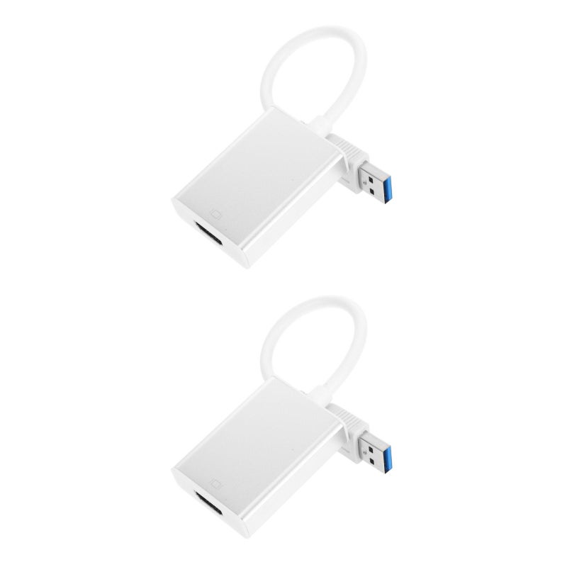 2pcs USB 3.0 to 1080P Video Cable Adapter Converter for PC Laptop TV - Image 2