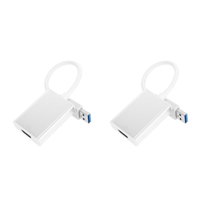 2pcs USB 3.0 to 1080P Video Cable Adapter Converter for PC Laptop TV - Image 5