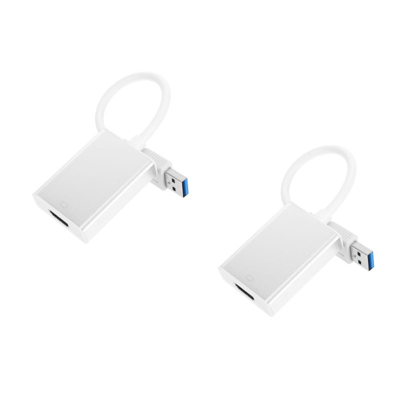 2pcs USB 3.0 to 1080P Video Cable Adapter Converter for PC Laptop TV - Image 1