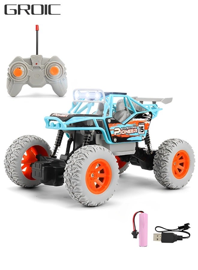 GROIC سيارات RC، لعبة كهربائية بمقياس 1:20، سيارة تحكم عن بعد لجميع التضاريس، سيارات سباق كهربائية، ألعاب للأطفال في الهواء الطلق، لعبة عربات التي تجرها الدواب للسباق السريع مع أضواء LED - Image 1