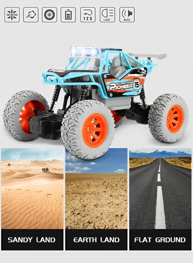 GROIC سيارات RC، لعبة كهربائية بمقياس 1:20، سيارة تحكم عن بعد لجميع التضاريس، سيارات سباق كهربائية، ألعاب للأطفال في الهواء الطلق، لعبة عربات التي تجرها الدواب للسباق السريع مع أضواء LED - Image 2