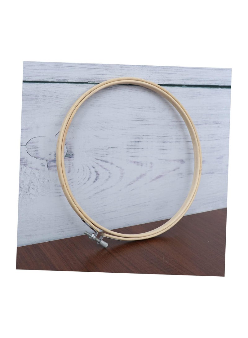 GGOOT Rings Macrame Rings Croxs Cross Frame Embroidery Accessories Embroidery Frame Embroidery Hoop Dreamcatcher Wooden Hoop Wood Embroidery Hoops Bamboo Circle Embroidery Pendant Lace  - Image 4