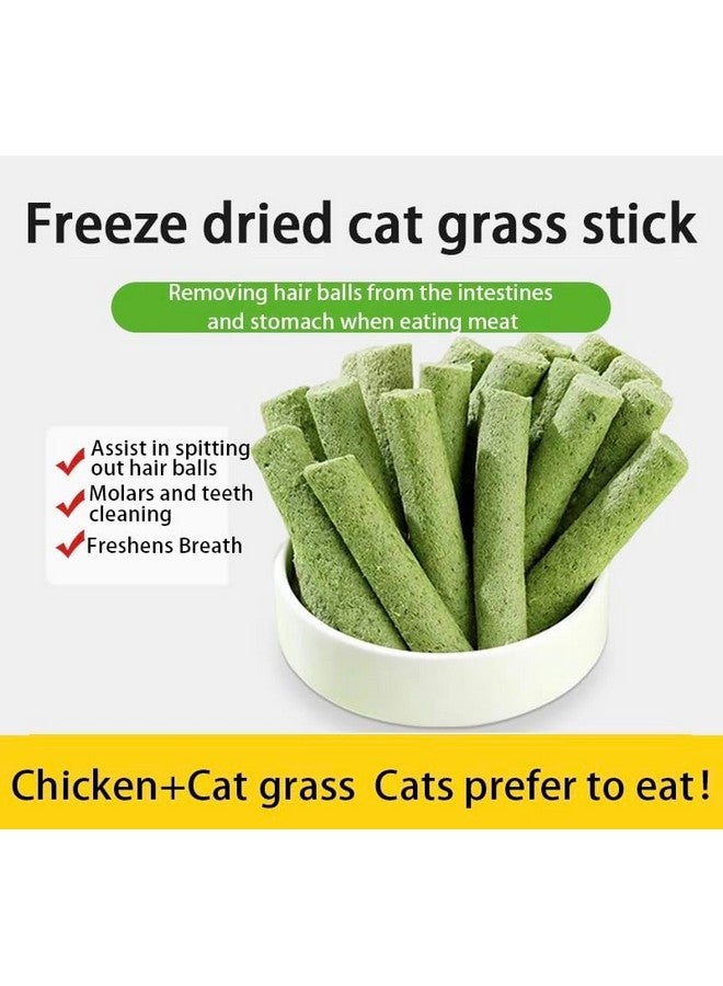 Generic Cat Grass Teething Stick for Hairball Removal and Teeth Cleaning, Cat Grass Sticks for Indoor Cats, Chicken Flavored Hairball Treats for Cats, Natural Cat Dental Treat  - Image 4