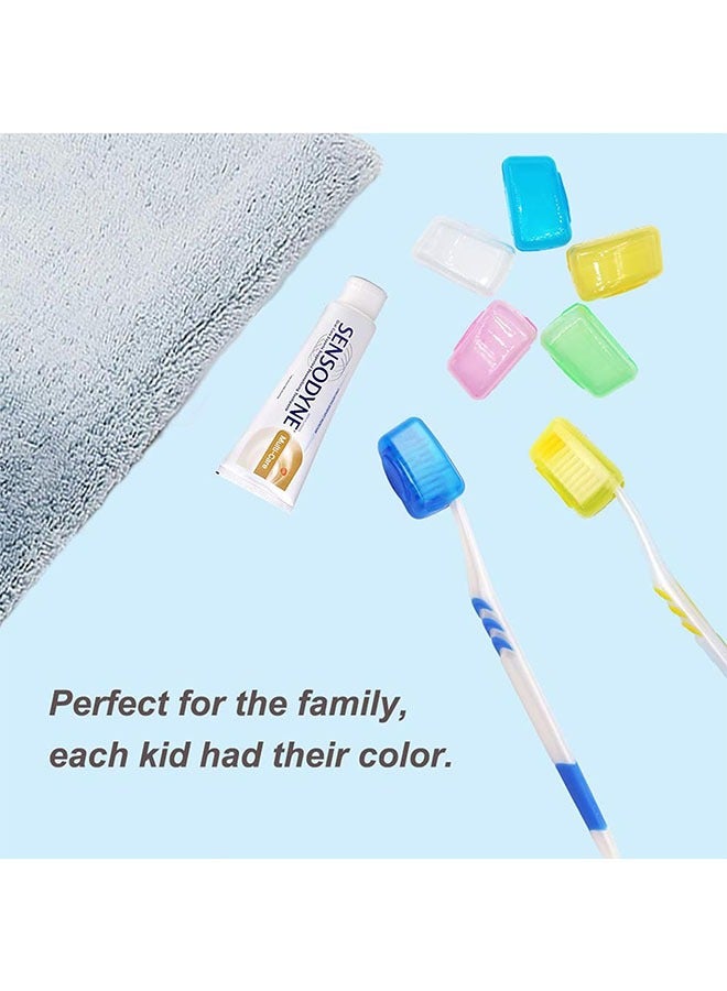 Toothbrush Covers, 20pcs Toothbrush Head Cap Cover Antibacterial Toothbrush Protector for Home Travel, 5 Colors  - Image 4