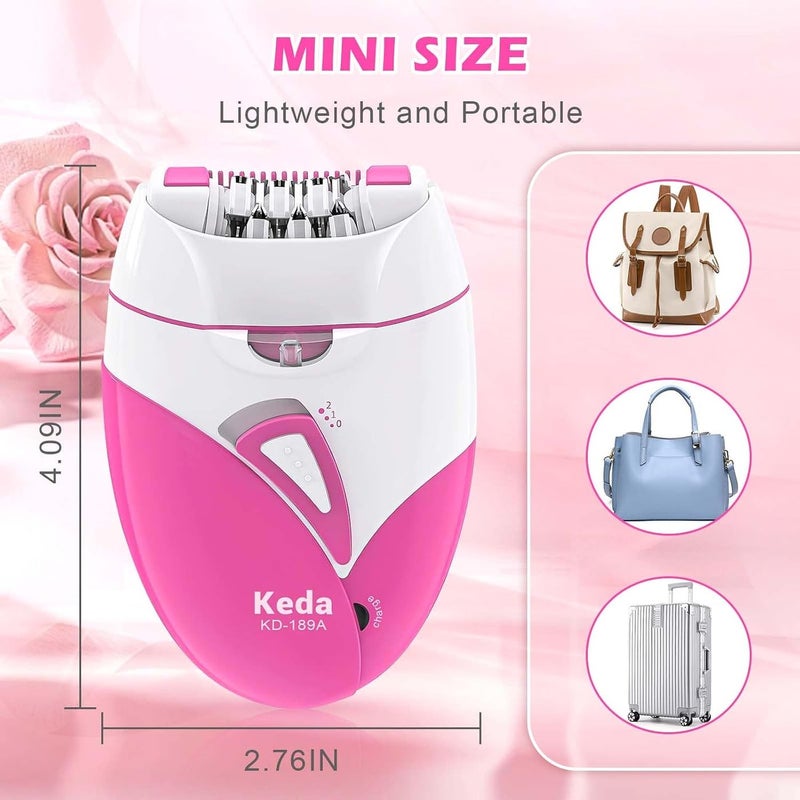krofaue Epilator,Epilator for Women Rechargeable Cordless Facial Epilator for Women with Led Light,2 Speed Setting Face Body Epilator for Face,Bikini Line Areas, Underarms, Arms, Legs, Upper  Lip - Image 2