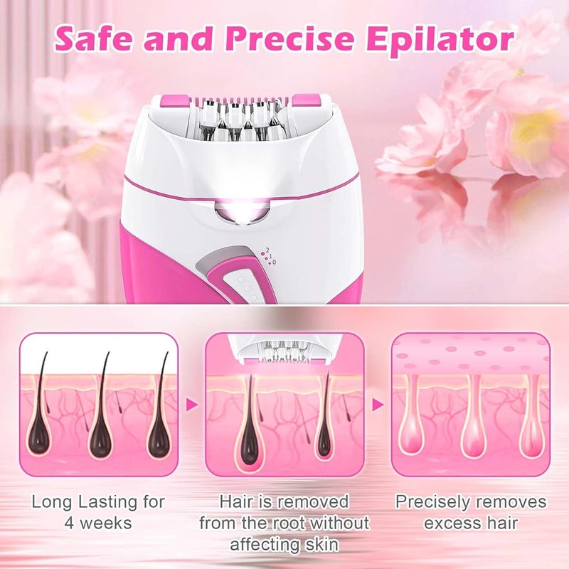 krofaue Epilator,Epilator for Women Rechargeable Cordless Facial Epilator for Women with Led Light,2 Speed Setting Face Body Epilator for Face,Bikini Line Areas, Underarms, Arms, Legs, Upper  Lip - Image 5