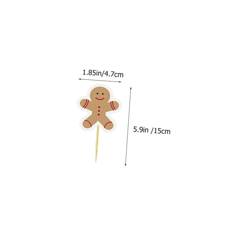 Christmas Cake Picks 30pcs Non Edible Cupcake Toppers Holiday Baking Decorations - Image 3