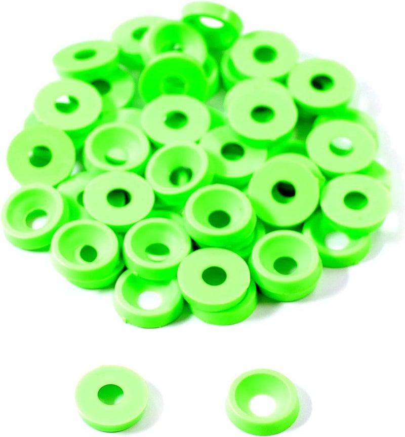HolsterSmith Colored Nylon Flat Top Finishing Washers - (Color Collection) - (50 Pack) - (0.500 Inch Diameter) - for KYDEX Holsters, Auto Trim, Art Projects, Home Improvement - Image 2