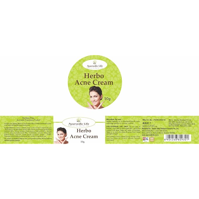 AL A&L Ayurvedic Life Herbo Acne Cream 50g Pack of 5 - Image 2