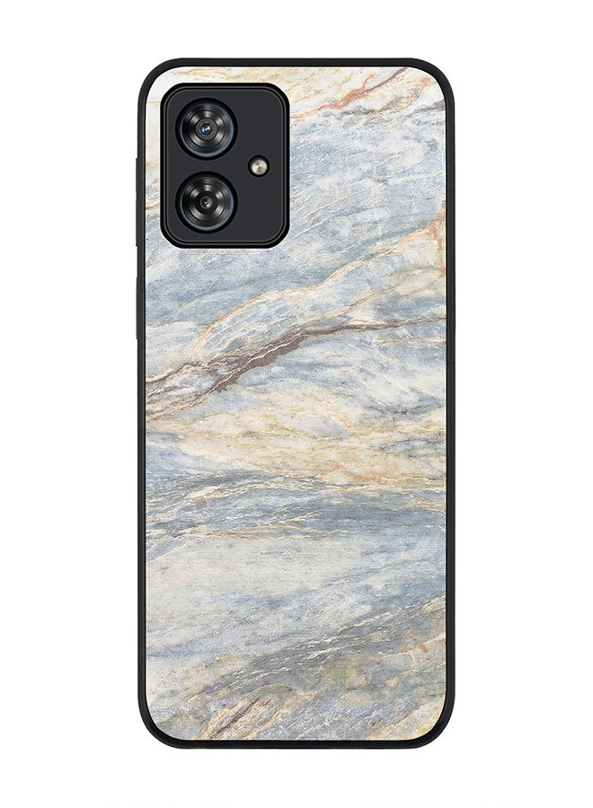 Stylizedd Rugged Black edge case for Motorola Moto G54 / Motorola Moto G54 Power / Motorola Moto G64 5G, Slim fit Soft Cover - Marble Print Grey Classic - Image 1