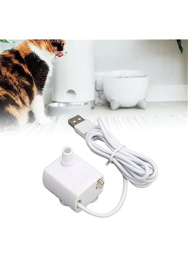 Generic Cat Water Fountain Pump, Pet Water Fountain Pump Replacement Pump Quiet Prevent Dry Burning USB Powered DC Brushless Motor Mini Cat Water Dispenser Pump  - Image 3