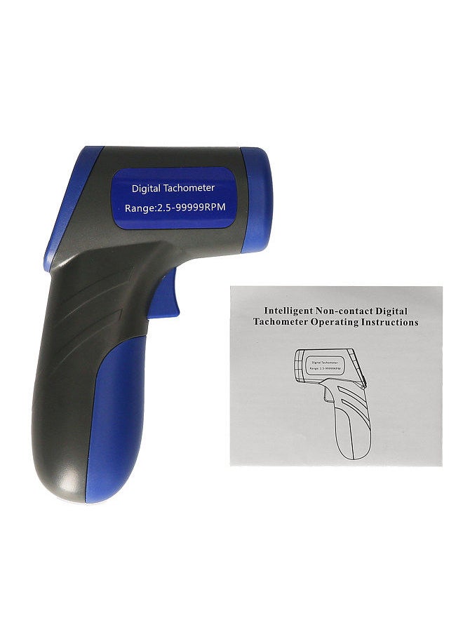 Digital Tachometer Laser Tachometer Handheld RPM Meter Speedmeter (2.5-99999RPM Measuring Range) with Backlit LCD Display for Motor Machine Lathe