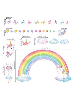 decalmile Rainbow Unicorn Wall Decals Butterfly Clouds Stars Wall Stickers Girls Bedroom Baby Nursery Kids Room Wall Decor Gifts for Kids - pzsku/Z4CCB973FAAF53DF3C60AZ/45/_/1737031248/ba3c961f-451a-42f8-bb21-68514e567776